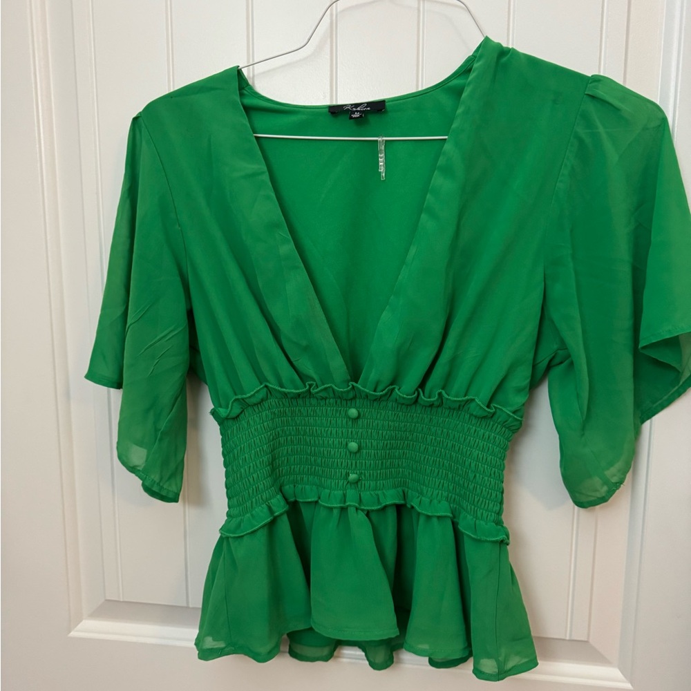 Green Women's Top Kabina medium